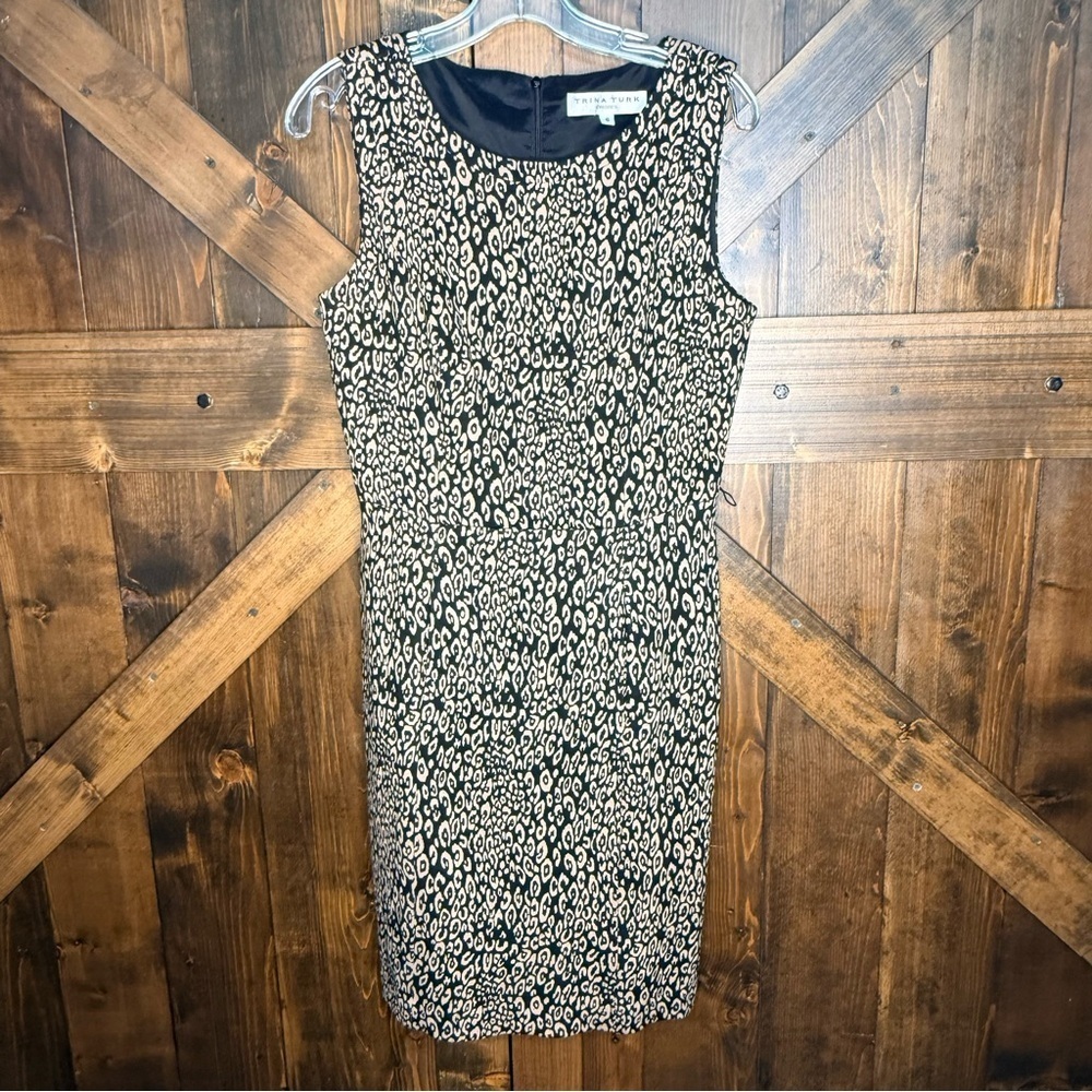Trina Turk leopard print sheath dress size 6